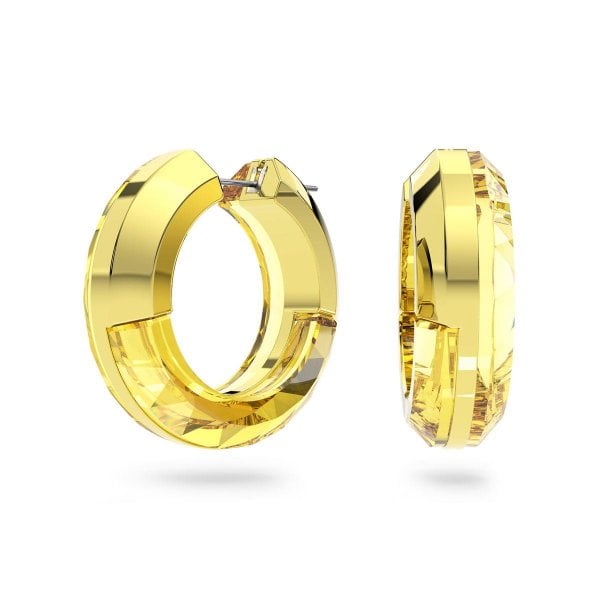 Lucent hoop earrings Circle, Yellow