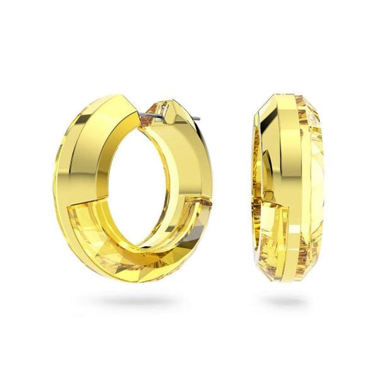 Lucent hoop earrings Circle, Yellow