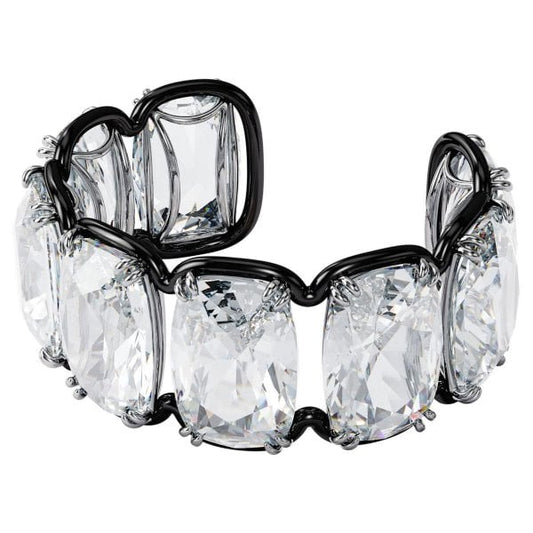 Harmonia cuff Oversized floating crystals, White