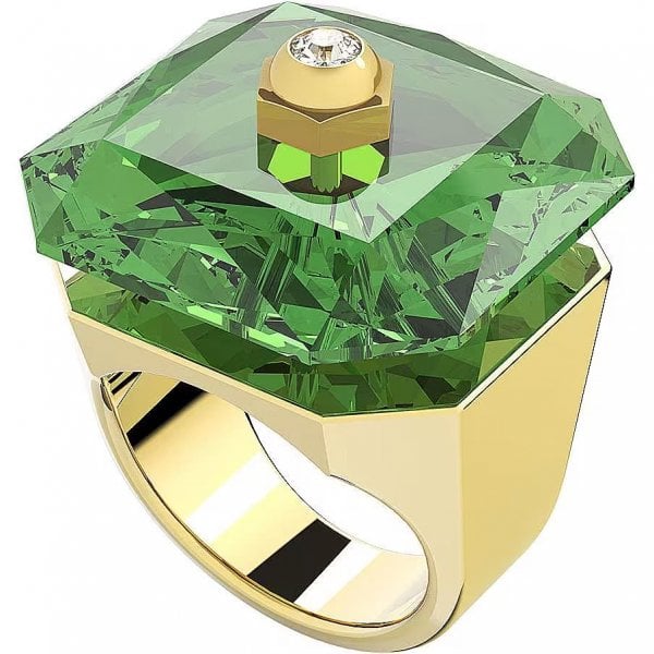 Numina cocktail ring, Octagon cut, Green, S50
