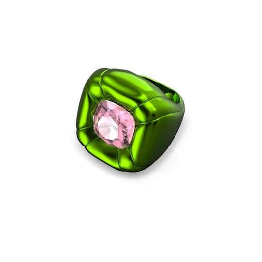 Dulcis cocktail ring, Cushion cut, Green, S58