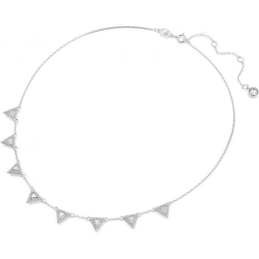 Ortyx Triangle Cut White Rhodium Necklace