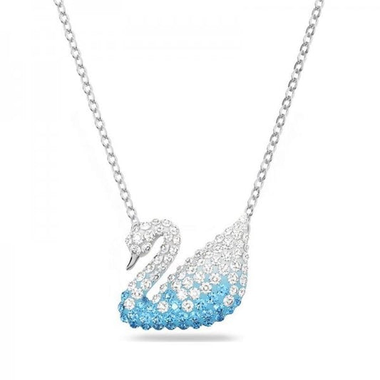 Swan Necklace Blue