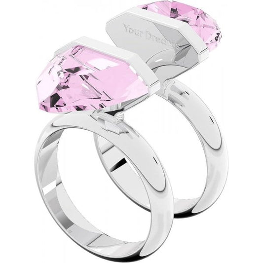 Lucent ring, Magnetic closure, Pink, Rhodium, S55