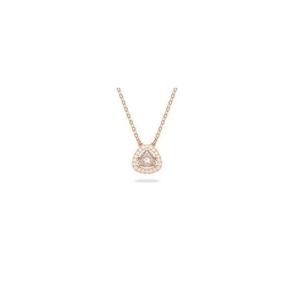 Millenia necklace, Trilliant cut, White, Rose gold