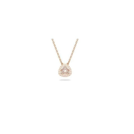 Millenia necklace, Trilliant cut, White, Rose gold