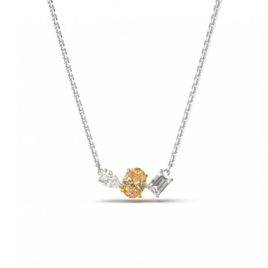 Mesmera pendant, Mixed cuts, Yellow, Mixed metal