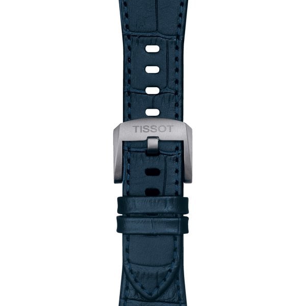 TISSOT DARK BLUE PRX 40MM LEATHER STRAP