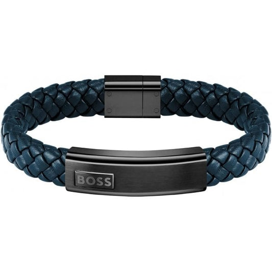 Men's Blue Leather Lander Bracelet