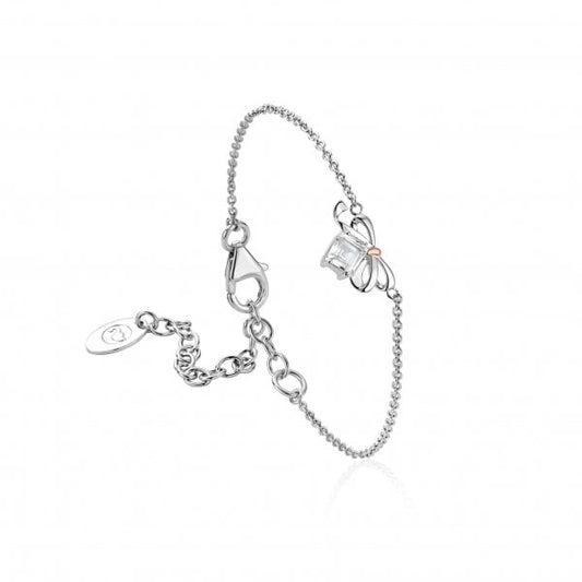 Christmas Bow Silver Bracelet