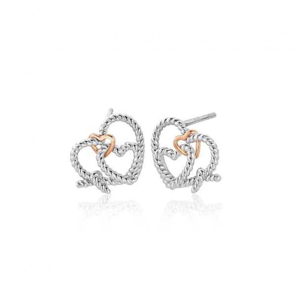 Bound Forever Silver Stud Earrings