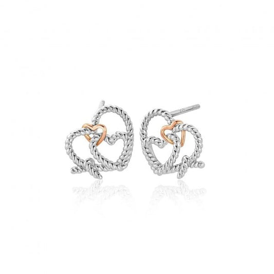 Bound Forever Silver Stud Earrings