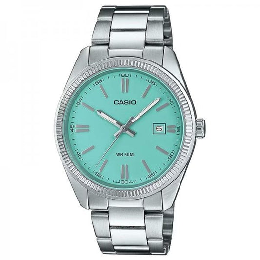Casio Analogue Quartz Stainless Steel Blue Dial