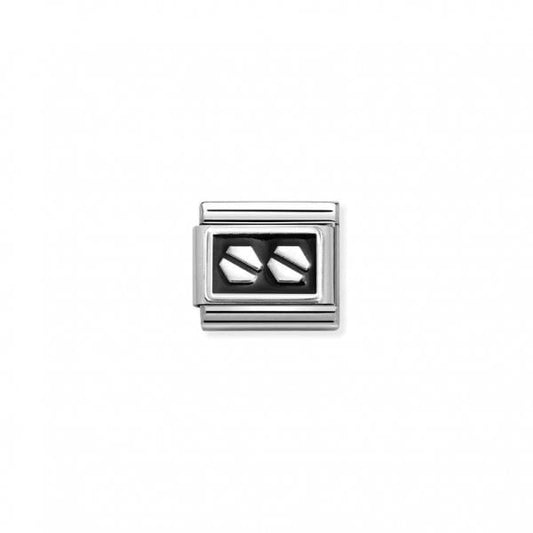 Classic Silver Enamel Hex Screws Charm