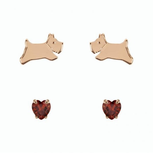 Rose Gold Birthstone Studs