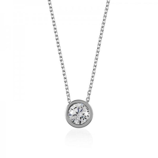 Silver Necklace with CZ