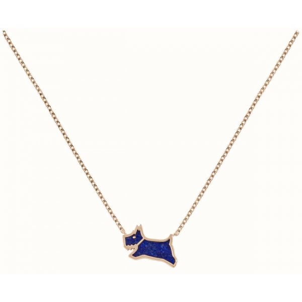 Gold & Blue Stone Necklace