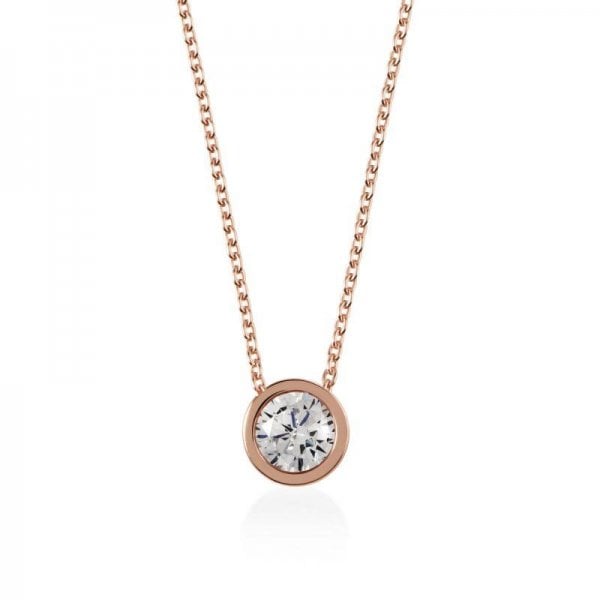 Rose Gold CZ Necklace