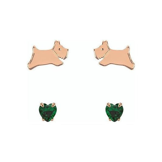 Rose Gold Emerald Set