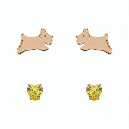 Rose Gold & Citrine Earring set