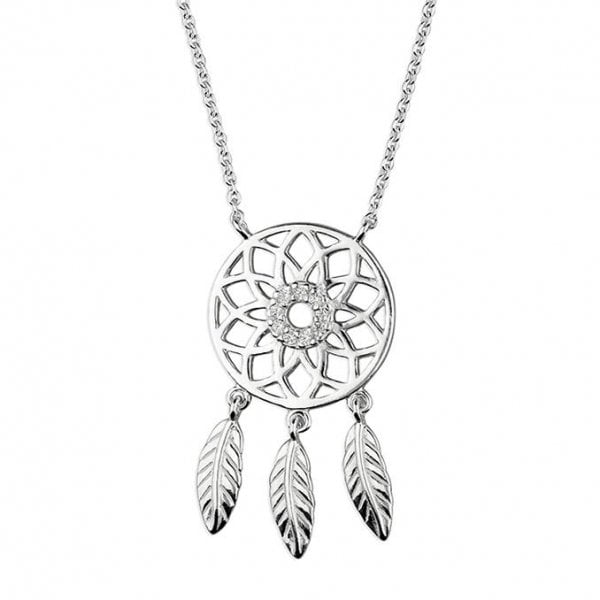 Sterling Silver Dreamcatcher Necklace 45cm