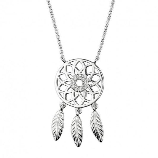 Sterling Silver Dreamcatcher Necklace 45cm