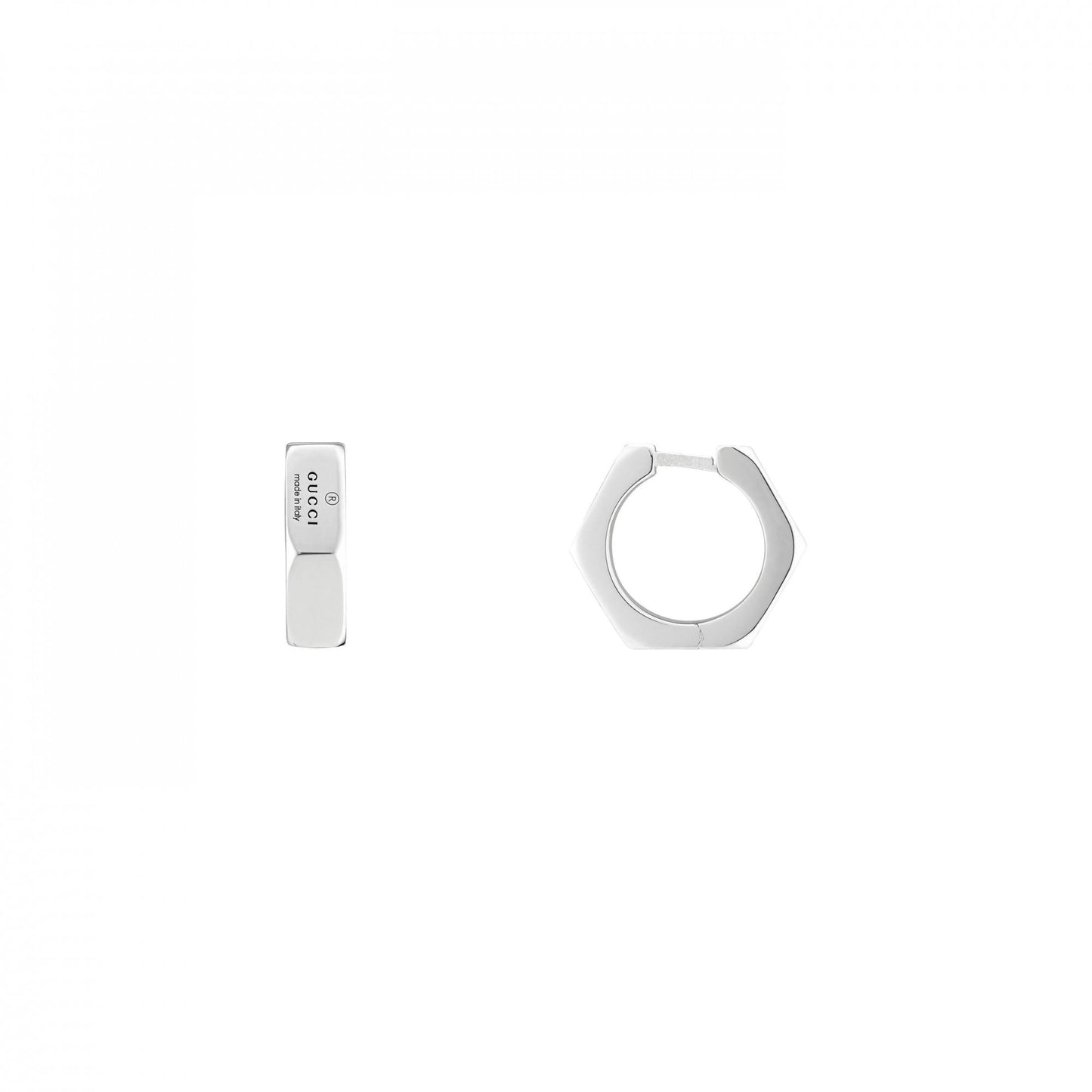 Gucci Trademark Hexagon Hoop Earrings
