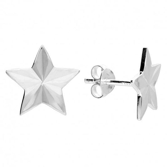 Sterling Silver Earrings - Star Studs