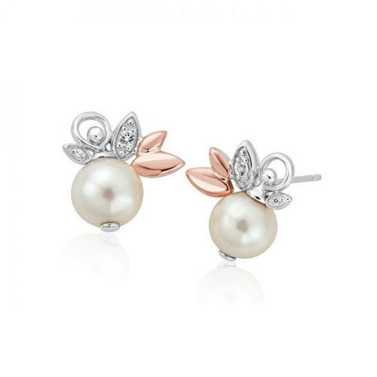 Lily of the Valley Pearl Stud Earrings