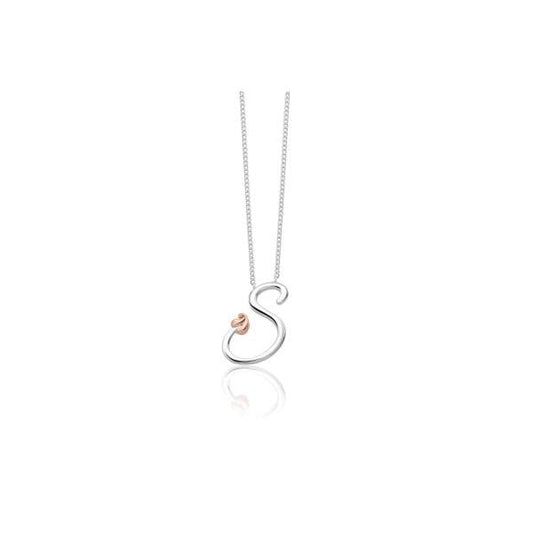 Silver Tree Of Life Initial Necklace Letter S