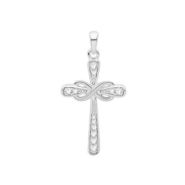 SILVER RHODIUM PLATED CROSS