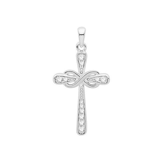 SILVER RHODIUM PLATED CROSS