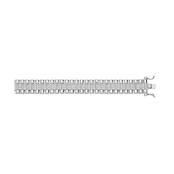 SILVER CZ SET WATCH STRAP MAIDENS' BRACELET