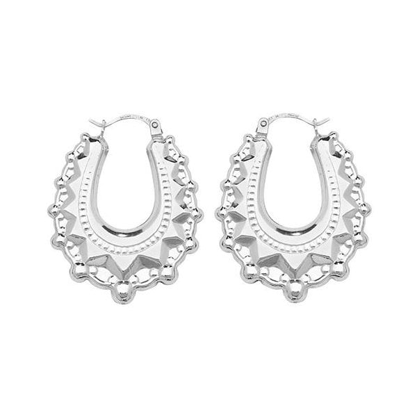 SILVER CREOLE EARRINGS