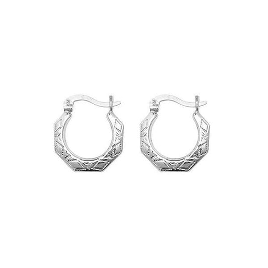 SILVER CREOLE EARRINGS