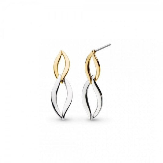 Entwine Twine Link Golden Drop Earrings