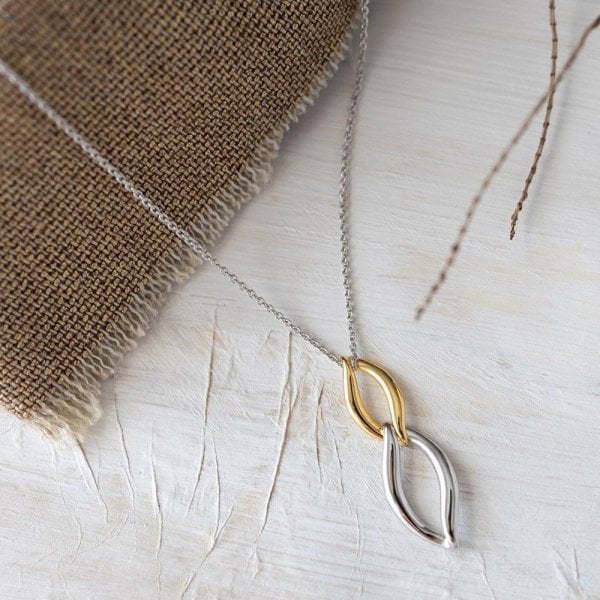 Entwine Twine Link Duo Golden Necklace