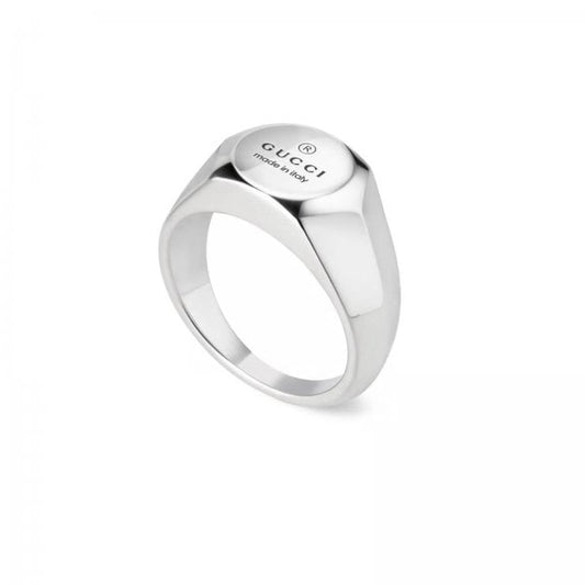 Silver Hexagon GUCCI Trademark Ring