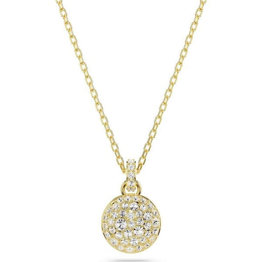 Meteora pendant, White, Gold-tone plated
