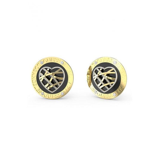 Stainless steel earrings with logo