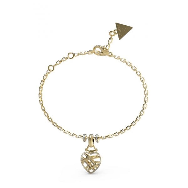 Bracelet with charm decorated with crystals