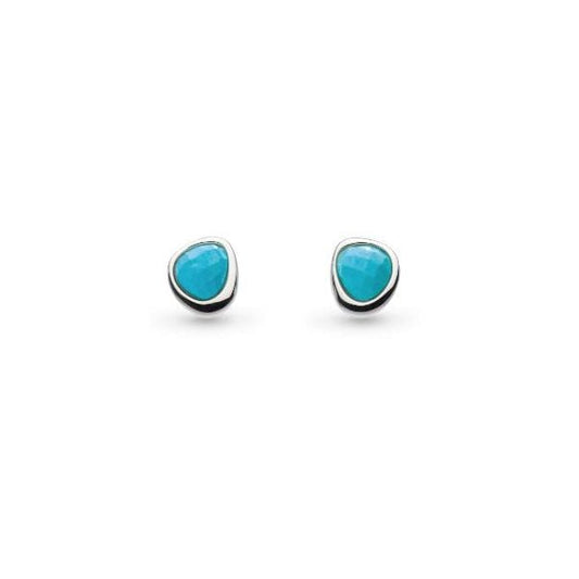 Pebble Stone Mini Turquoise Stud Earrings