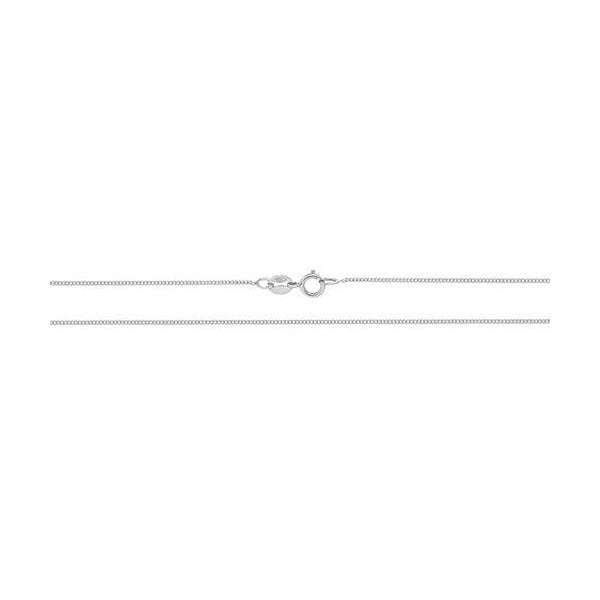 9CT WHITE GOLD CLOSE CURB CHAIN 16"