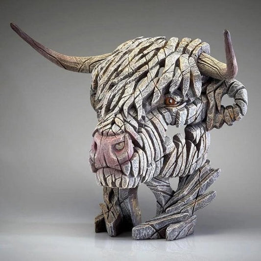 White Highland Cow Bust