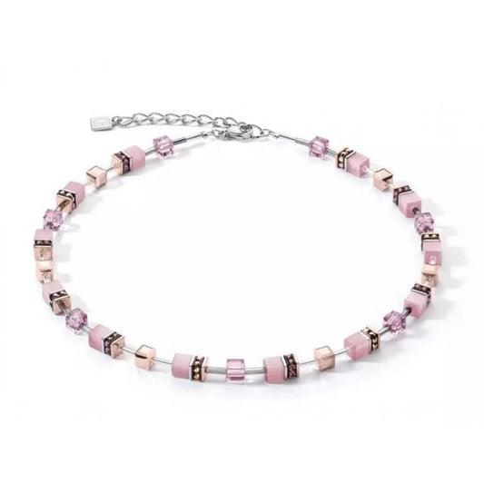 Pink Geocube Necklace