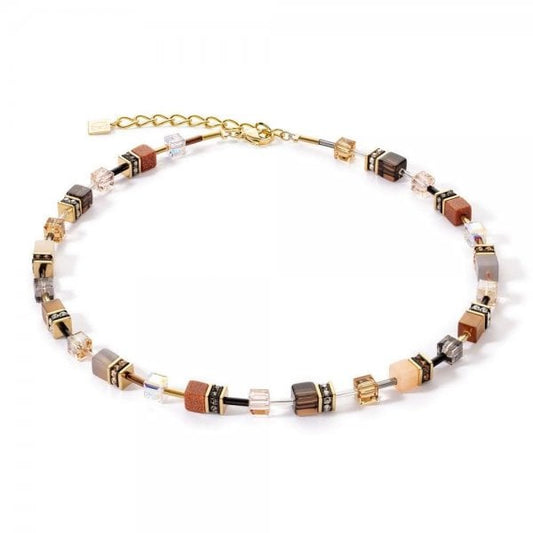 Brown Geocube Necklace