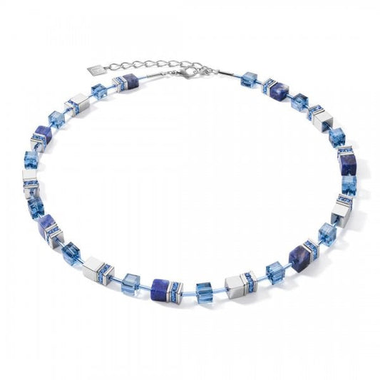 Blue Geocube Necklace