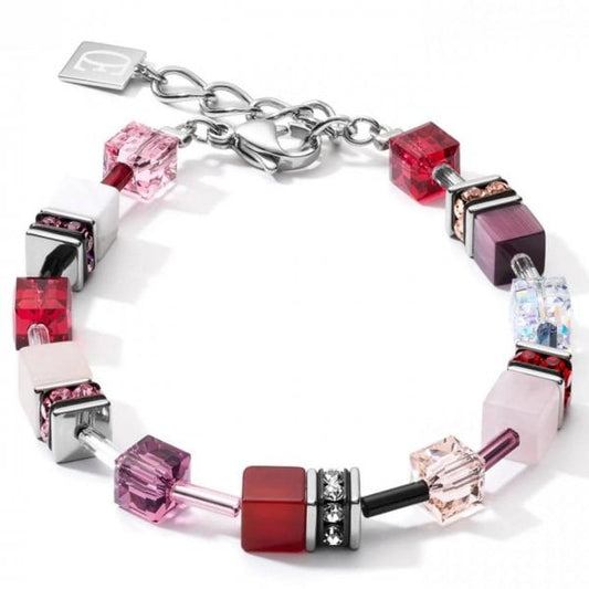 Red, Purple, Pink Crystal Bracelet
