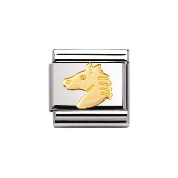 Gold Horses Head Charm
