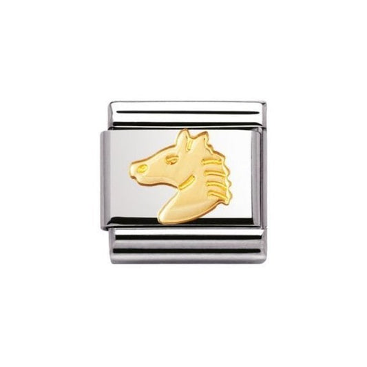 Gold Horses Head Charm